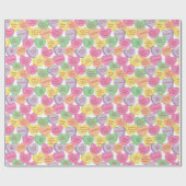 Autisme Awareness Valentijn Heart Snoep Gezegden Cadeaupapier (Vlak)