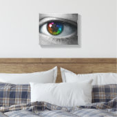 Autisme Awareness verpakt Canvas Multicolour Eye (Insitu (Slaapkamer))