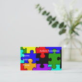 Autisme Awareness Visitekaartje (Staand voorkant)