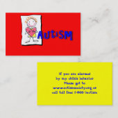 Autisme Awareness Visitekaartje Contactkaartje (Voorkant / Achterkant)