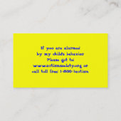 Autisme Awareness Visitekaartje Contactkaartje (Achterkant)