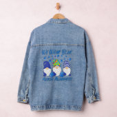 Autisme Awareness We Draag Blue Puzzle Gnomes Hold Denim Jacket (Hangar)