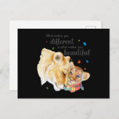 Autisme Awareness What Maakt you Different Lion Ma Briefkaart (Voorkant / Achterkant)