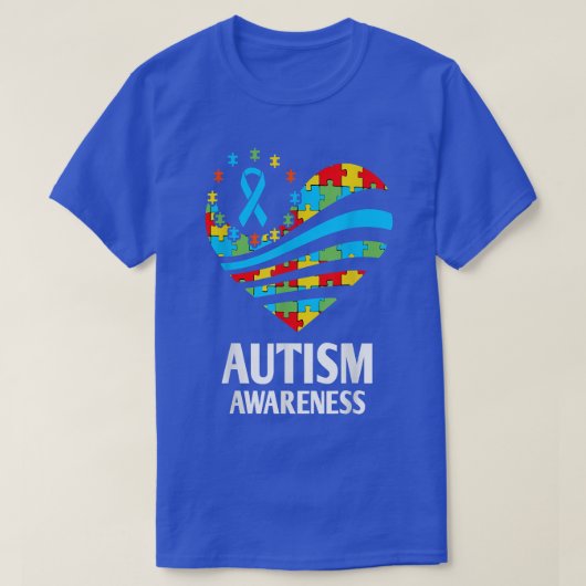 Autisme Awareness Women Heart Support Autistic Ki T-shirt (Design voorkant)