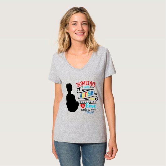 Autisme Awareness - Women's Basic V-Neck T-Shirt (Voorkant volledig)