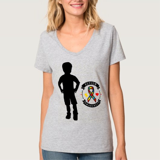 Autisme Awareness - Women's Basic V-Neck T-Shirt (Voorkant)