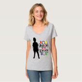 Autisme Awareness - Women's Basic V-Neck T-Shirt (Voorkant volledig)