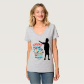 Autisme Awareness - Women's Basic V-Neck T-Shirt (Voorkant volledig)