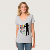 Autisme Awareness - Women's Basic V-Neck T-Shirt (Voorkant volledig)