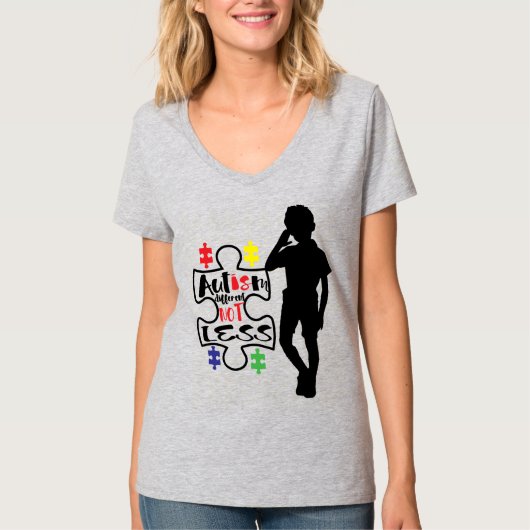 Autisme Awareness - Women's Basic V-Neck T-Shirt (Voorkant)