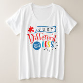 Autisme Awareness Women's Plus-Size Basic T-Shirt (Design voorkant)