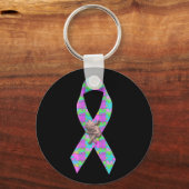 Autisme Awarness Angel Puzzle Piecessnelheid Oorza Sleutelhanger (Voorkant)