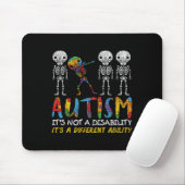 Autisme Awerness - Skeleton Dabbing Autistic Kinde Muismat (Met muis)