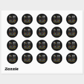 Autisme Awerness - Skeleton Dabbing Autistic Kinde Ronde Sticker (Vel)