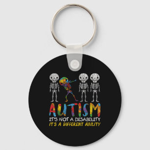 Autisme Awerness - Skeleton Dabbing Autistic Kinde Sleutelhanger