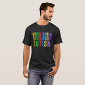Autisme Barcode Autisme Bewustzijn Papa Mama Kinde T-shirt (Voorkant volledig)