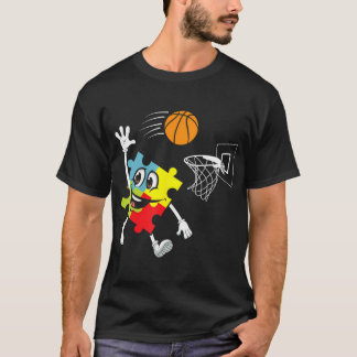Autisme Basketbal Autisme Strijder Basketbalspeler T-shirt