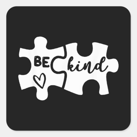 Autisme Be Child Vierkante Sticker (Voorkant)