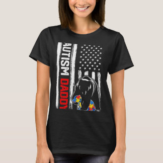  autisme Beer Amerikaanse vlag T-shirt