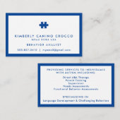 Autisme Behavior Analyst Visitekaartje (Voorkant / Achterkant)