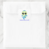 Autisme beïnvloedt - Baby Cthulhu Vierkante Sticker (Tas)