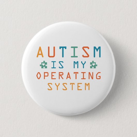 Autisme-besturingssysteem Ronde Button 5,7 Cm (Voorkant)
