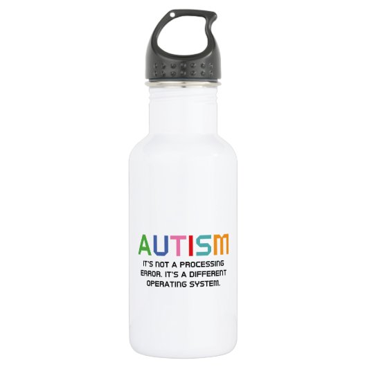 Autisme-besturingssysteem Waterfles (Voorkant)