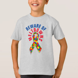 Autisme Beware van de Basis T-Shirt van de Kindere