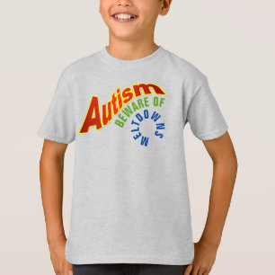 Autisme Beware van de Basis T-Shirt van de Kindere