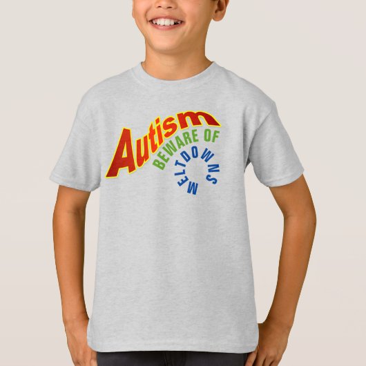 Autisme Beware van de Basis T-Shirt van de Kindere (Voorkant)