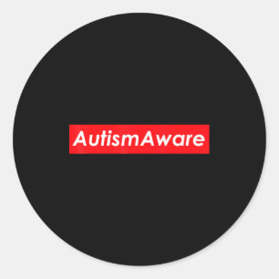 Autisme bewust autistische belangenbehartiger & ne ronde sticker