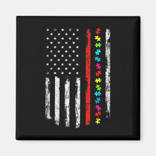 Autisme Bewustheid 4 juli Thin Red Line Firefight Magneet