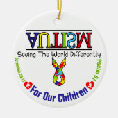 Autisme Bewustheid 4 Onze kindercirkel Keramisch Ornament (Voorkant)