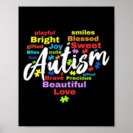 Autisme Bewustheid Dag Maand Kleuren Poster (Voorkant)