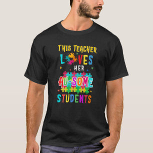 Autisme Bewustheid Deze leraar houdt van haar luia T-shirt