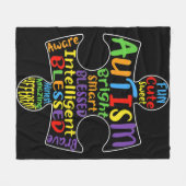 Autisme Bewustheid Gehoorzame Mannen Vrouwen Kinde Fleece Deken (Voorkant (Horizontaal))