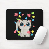 Autisme Bewustheid Kat Kitten Kleur Puzzels Bal Muismat (Met muis)