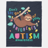 Autisme Bewustheid laat je unieke karakter niet lo Fleece Deken (Voorkant)