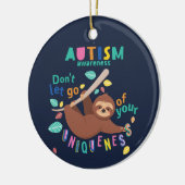 Autisme Bewustheid laat je unieke karakter niet lo Keramisch Ornament (Links)