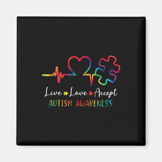 Autisme Bewustheid Mannen Vrouwen Kinder liefde Ac Magneet (Voorkant)