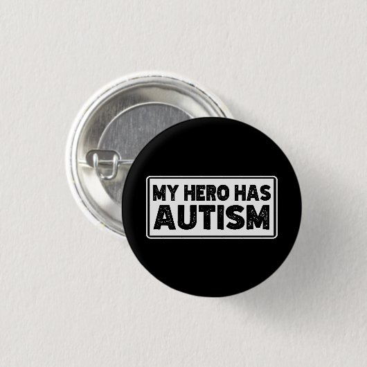 Autisme Bewustheid, Mijn Hero heeft Autisme, Autis Ronde Button 3,2 Cm (Voorkant /achterkant)