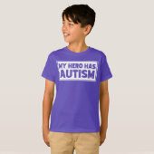 Autisme Bewustheid, Mijn Hero heeft Autisme, Autis T-shirt (Voorkant volledig)