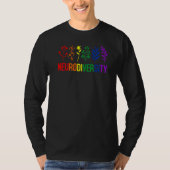 Autisme Bewustheid Neurodiversiteit Bloed en bloem T-shirt (Voorkant)