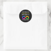 Autisme Bewustheid Puzle Piece Rainbow Infinfinity Ronde Sticker (Tas)