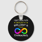 Autisme Bewustheid Puzle Piece Rainbow Infinfinity Sleutelhanger (Achterkant)