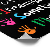 Autisme Bewustheid Shirt Altijd uniek Totdat Poster (Hoek)