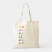 Autisme Bewustheid Shirt Altijd uniek Totdat Tote Bag (Achterkant)