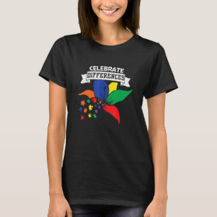 Autisme Bewustheid, Verschillen vieren, steun A T-shirt