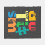 Autisme Bewustheid Zie de Moebel niet het Etiket Fleece Deken (Voorkant (Horizontaal))