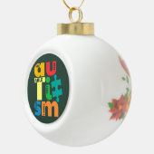 Autisme Bewustheid Zie de Moebel niet het Etiket Keramische Bal Ornament (Rechts)